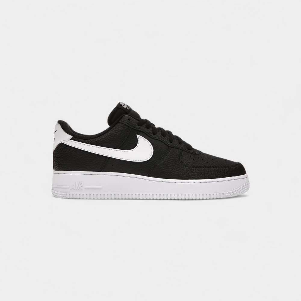 Nike Air Force 1 Low '07 Black White Pebbled Leather