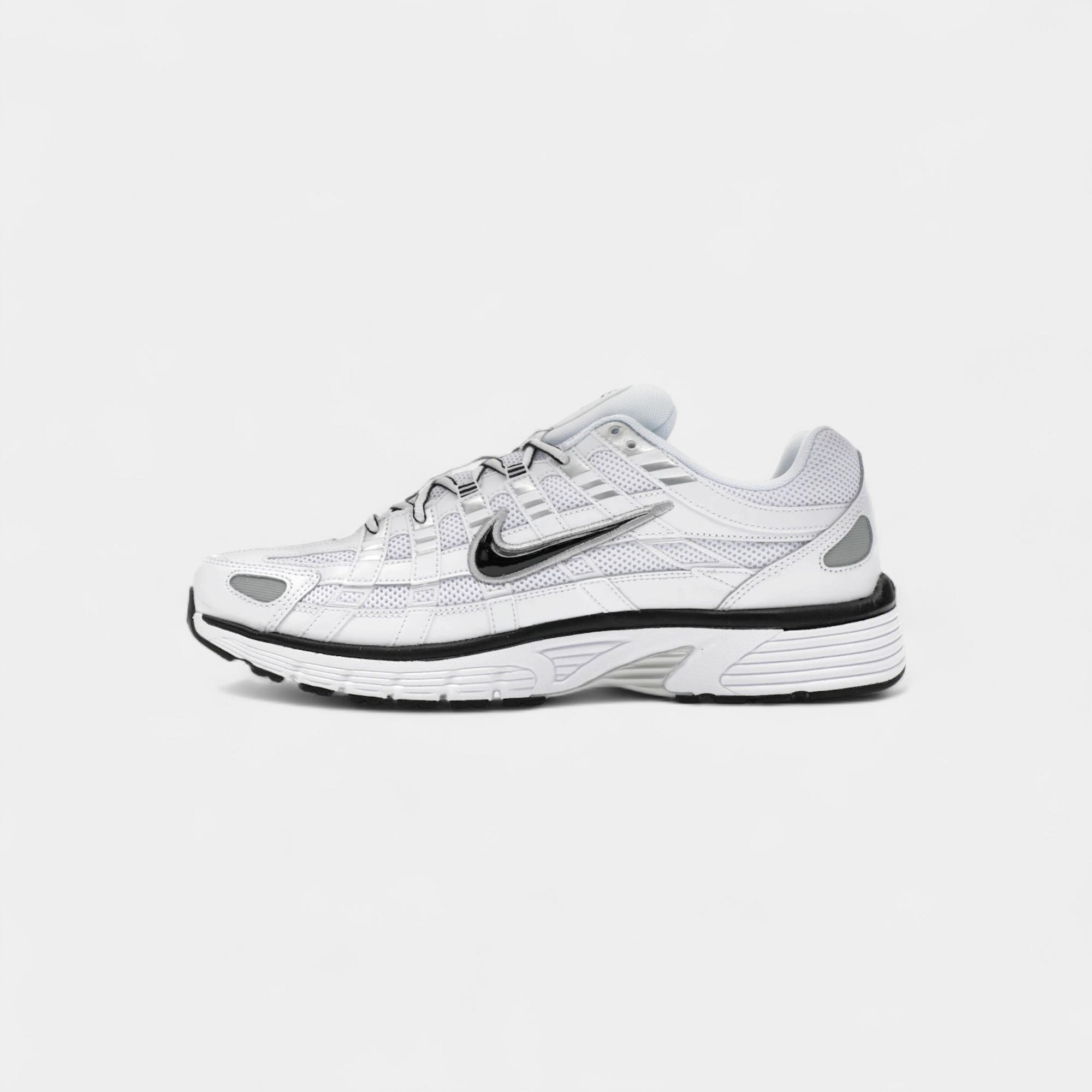 Nike P-6000 White Metallic Silver Black