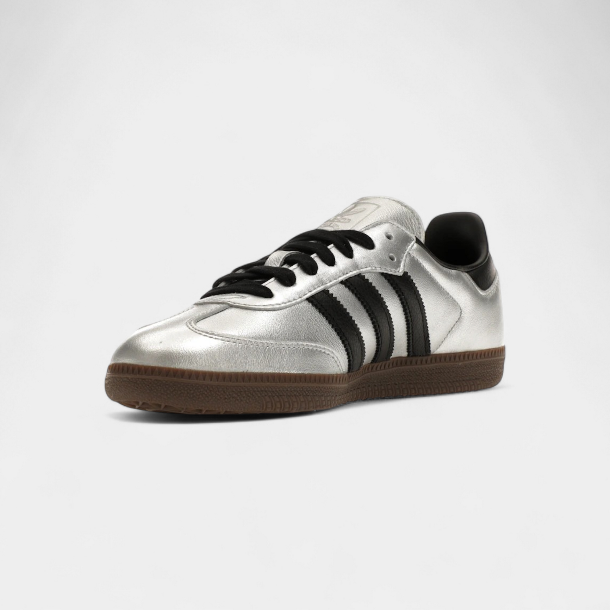adidas Samba OG Silver Metallic Black Gum (Women's)