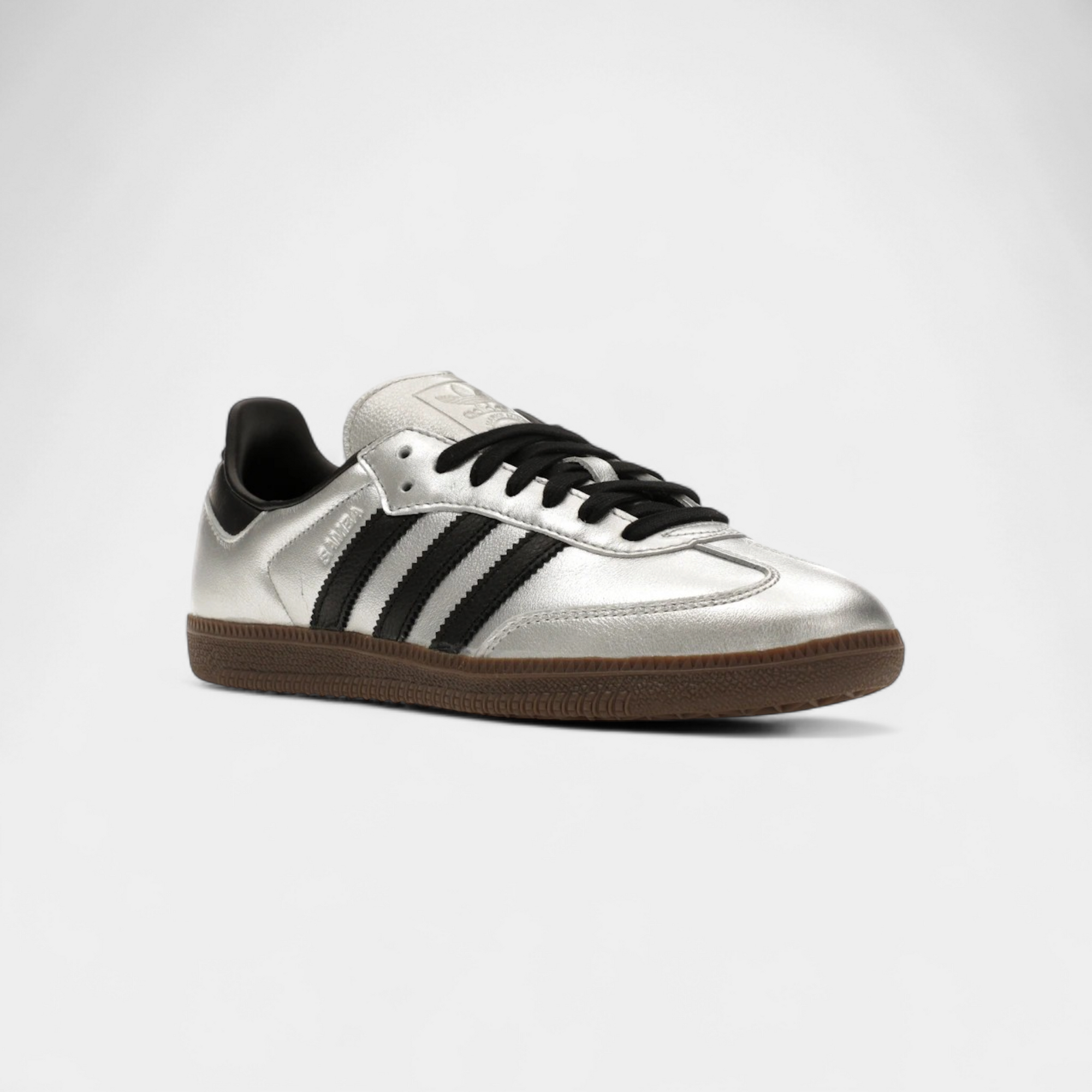 adidas Samba OG Silver Metallic Black Gum (Women's)