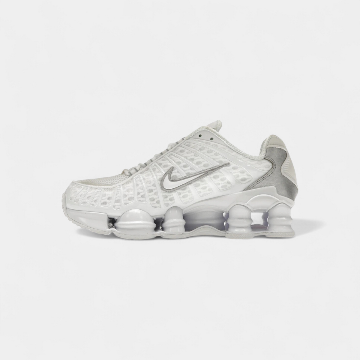 Nike Shox TL White Metallic Silver Max Orange (Women's)