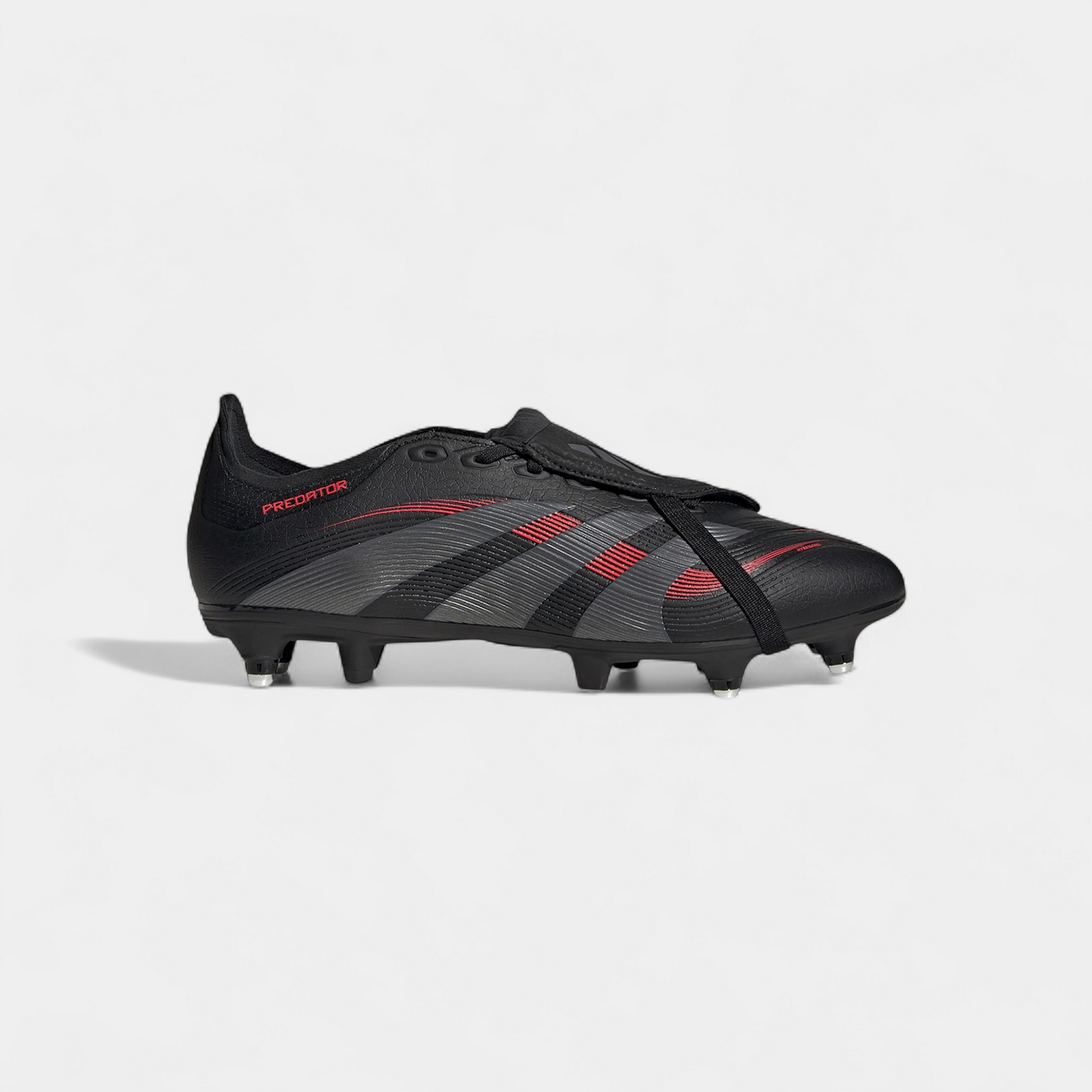 adidas Predator League Fold-Over Tongue SG Core Black Grey Four Lucid Red