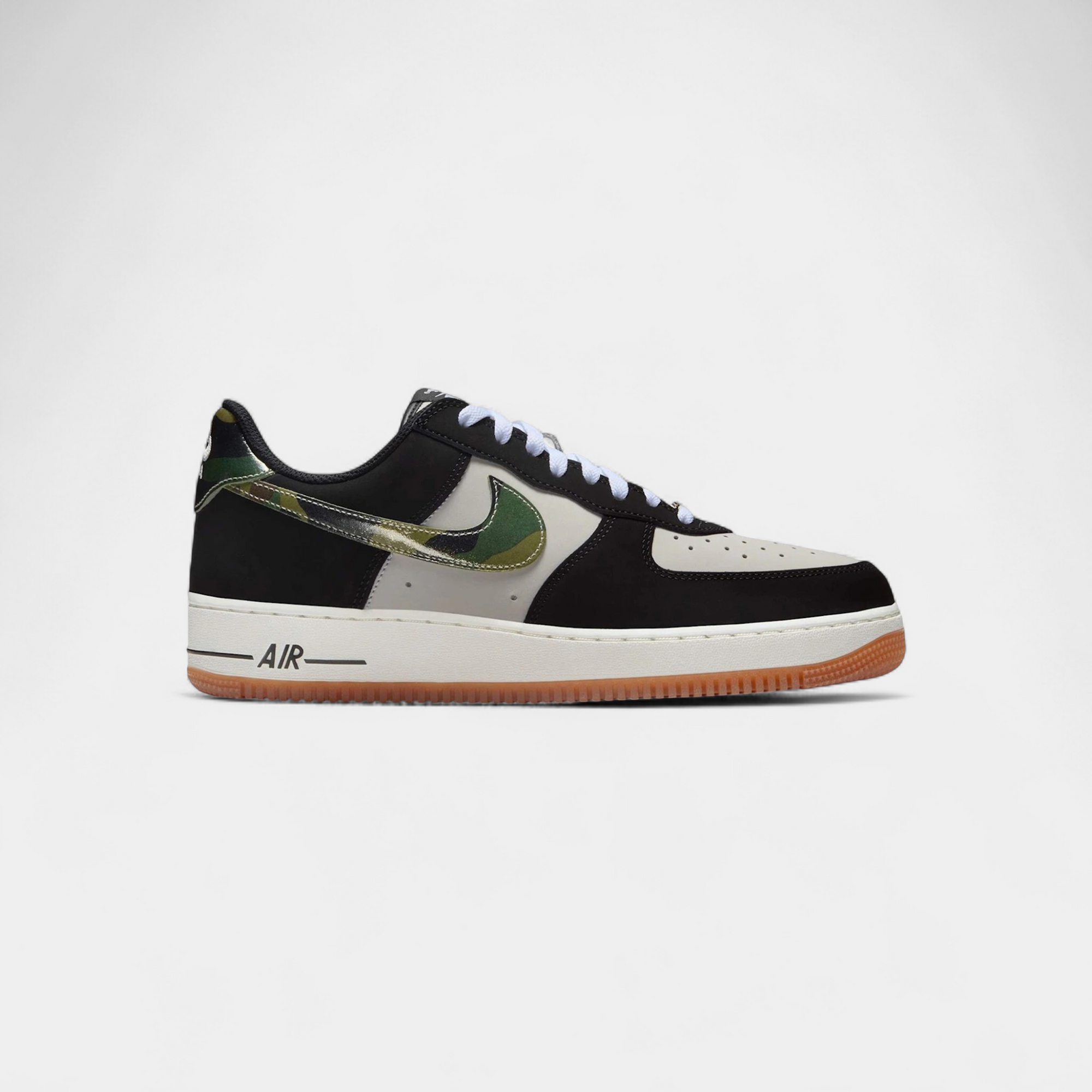 Nike Air Force 1 Low '07 LV8 Black Patent Camo Swoosh