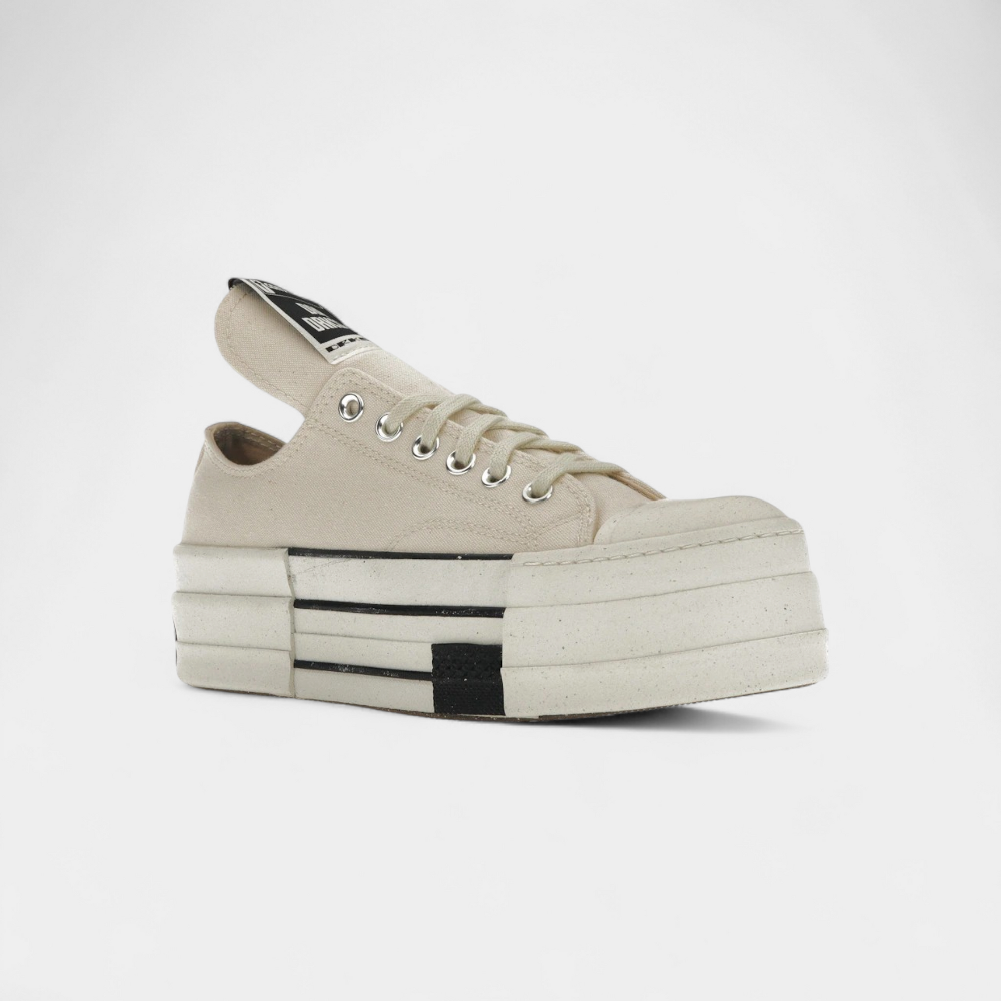Converse DRKSHDW Chuck Taylor All Star DBL DRKSTAR Ox Rick Owens DRKSTAR Natural Ivory