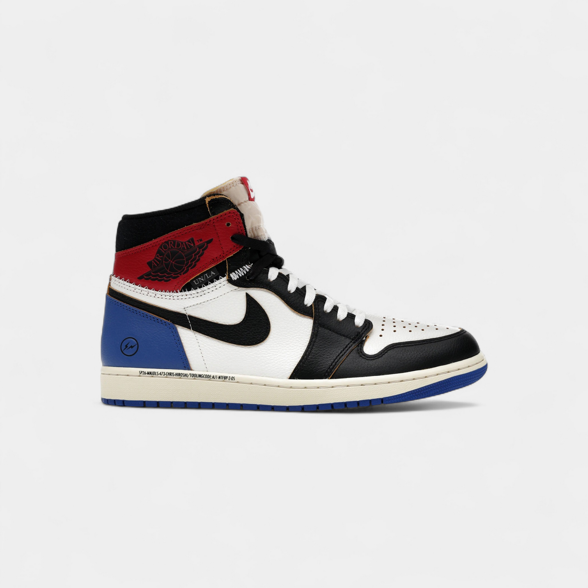 Jordan 1 Retro High OG SP Fragment x Union LA Varsity Red Sport Royal
