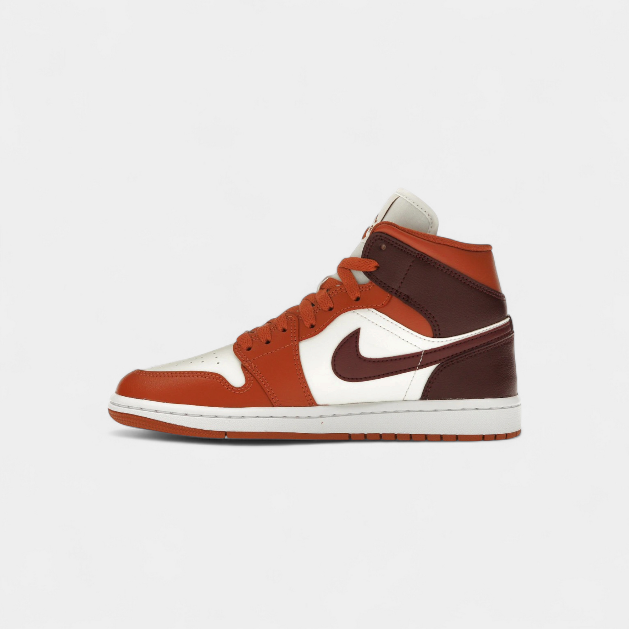 Jordan 1 Mid Dusty Peach Night Maroon (Women's)