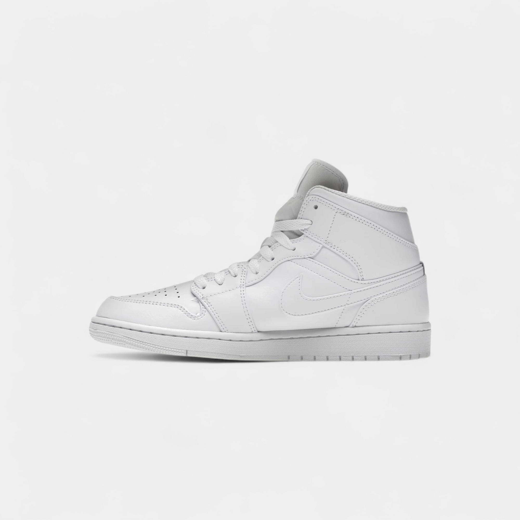 Jordan 1 Mid Triple White