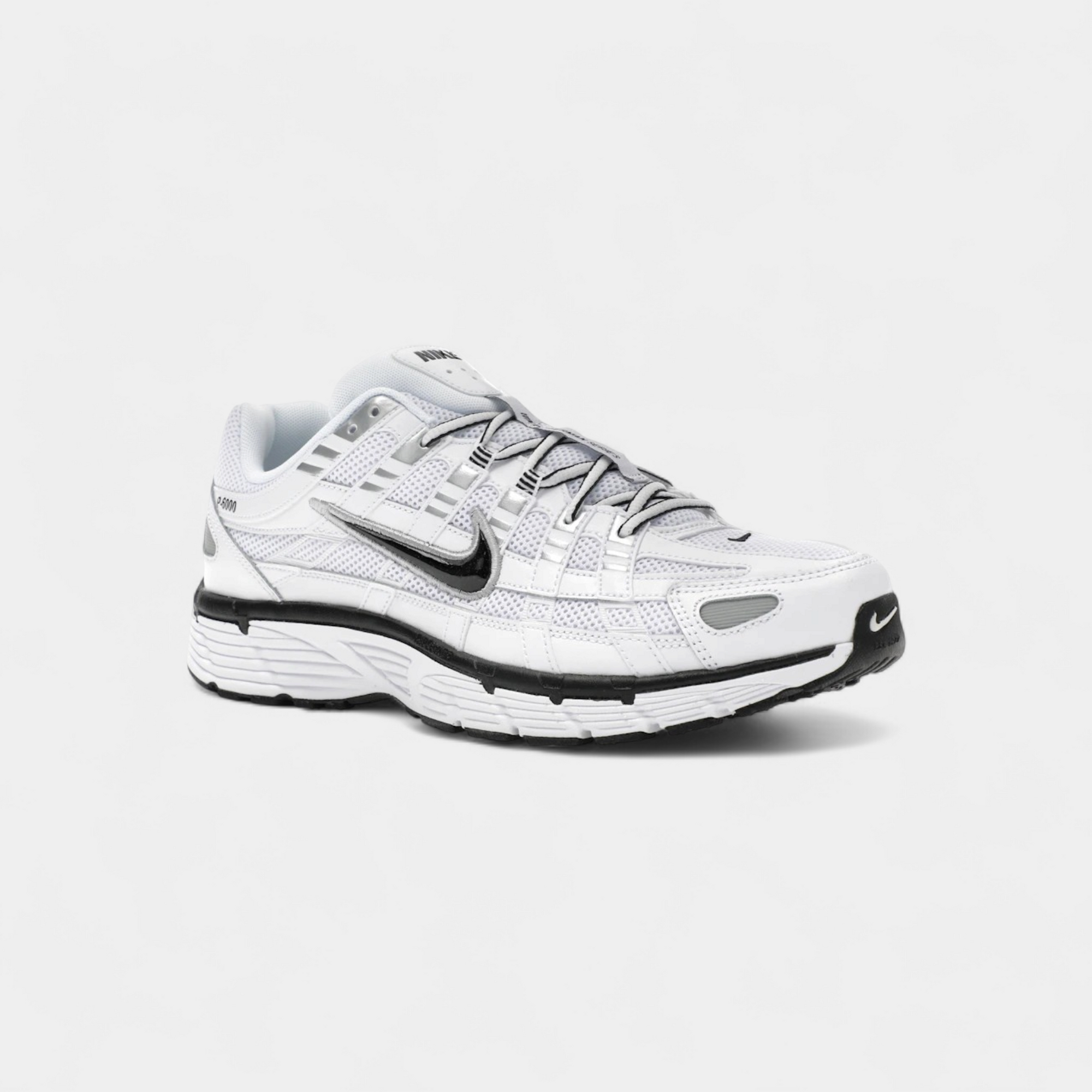 Nike P-6000 White Metallic Silver Black