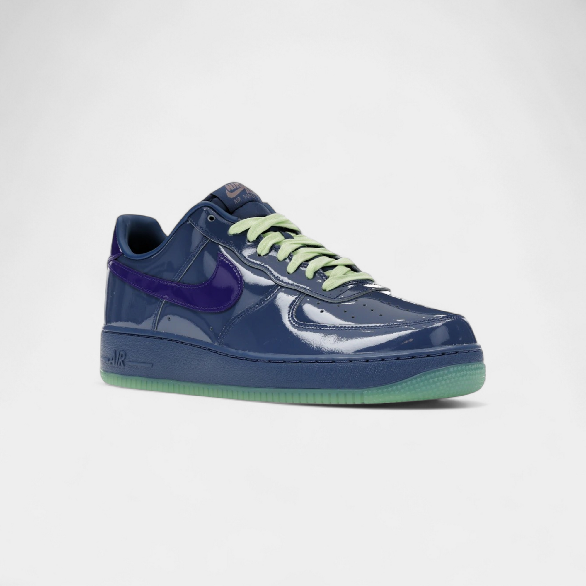 Nike Air Force 1 Low Patent Leather Mystic Navy Grape Ice