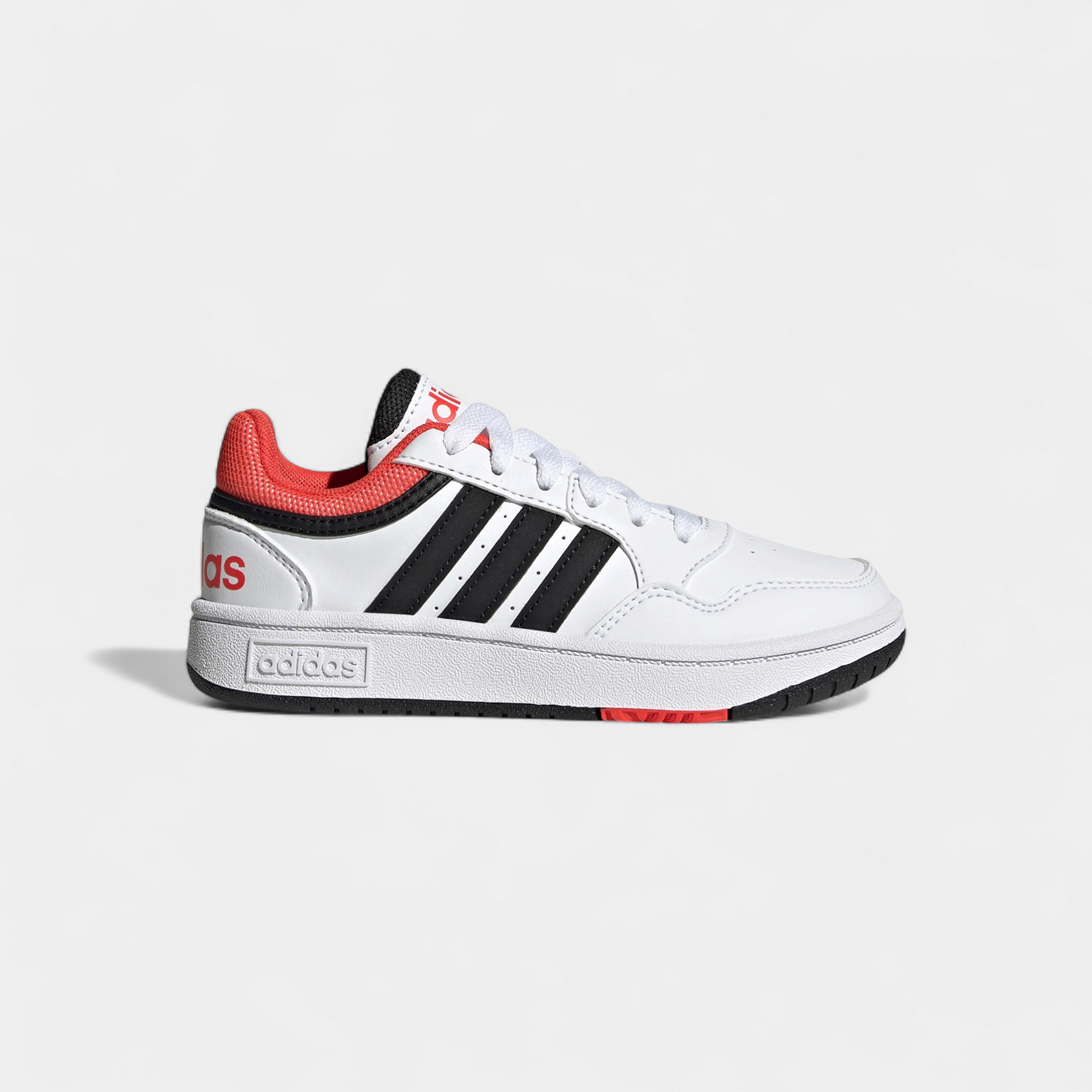 adidas Hoops White Black Bright Red (GS)