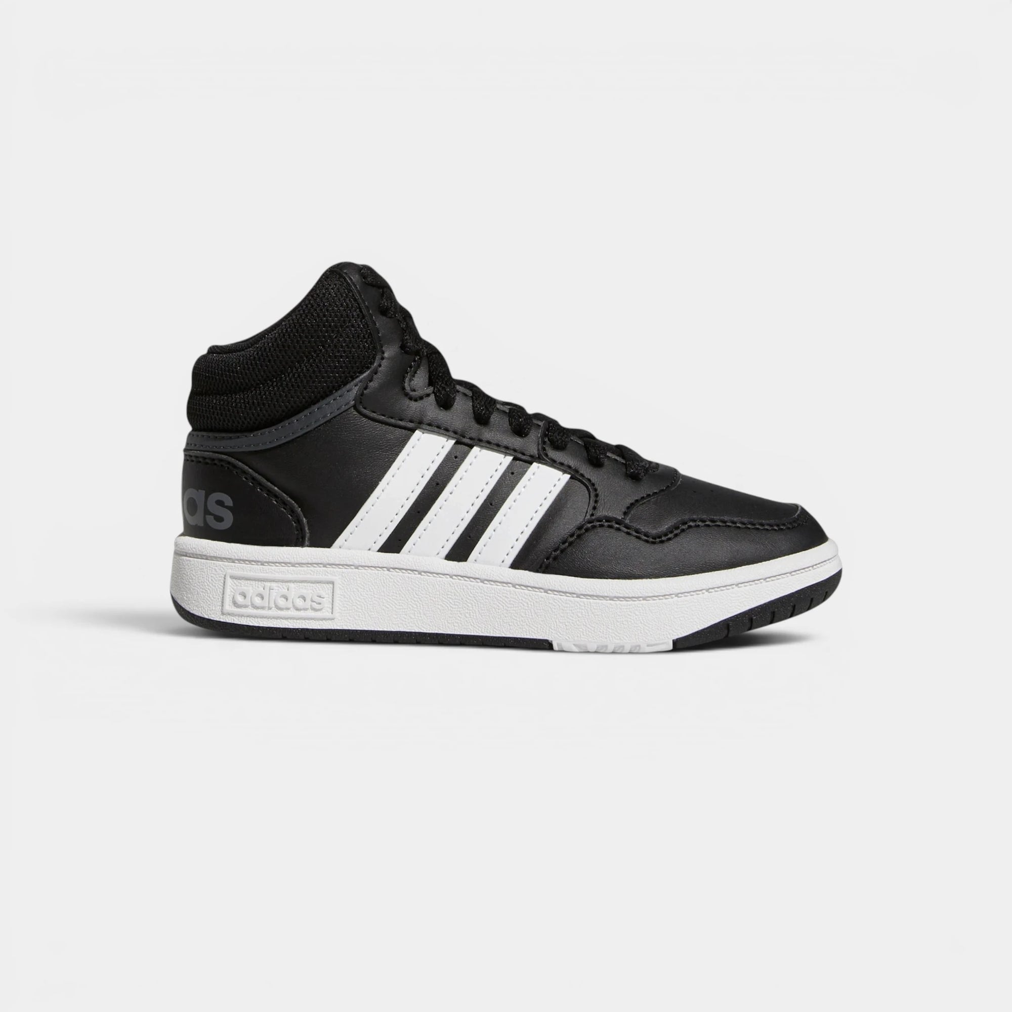 adidas Hoops Mid Core Black Cloud White Grey (GS)