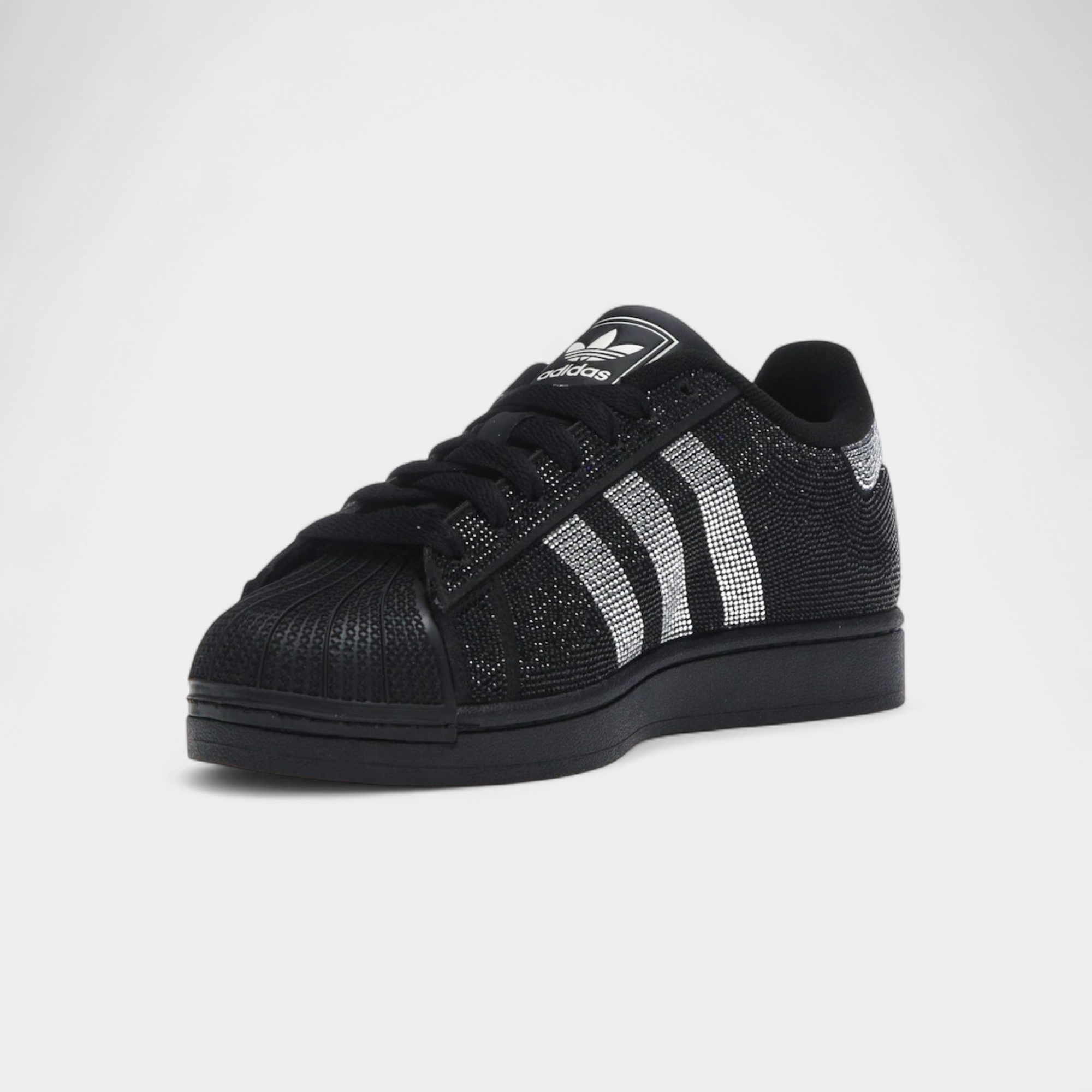 adidas Superstar II Rhinestone Black Silver (Women's)