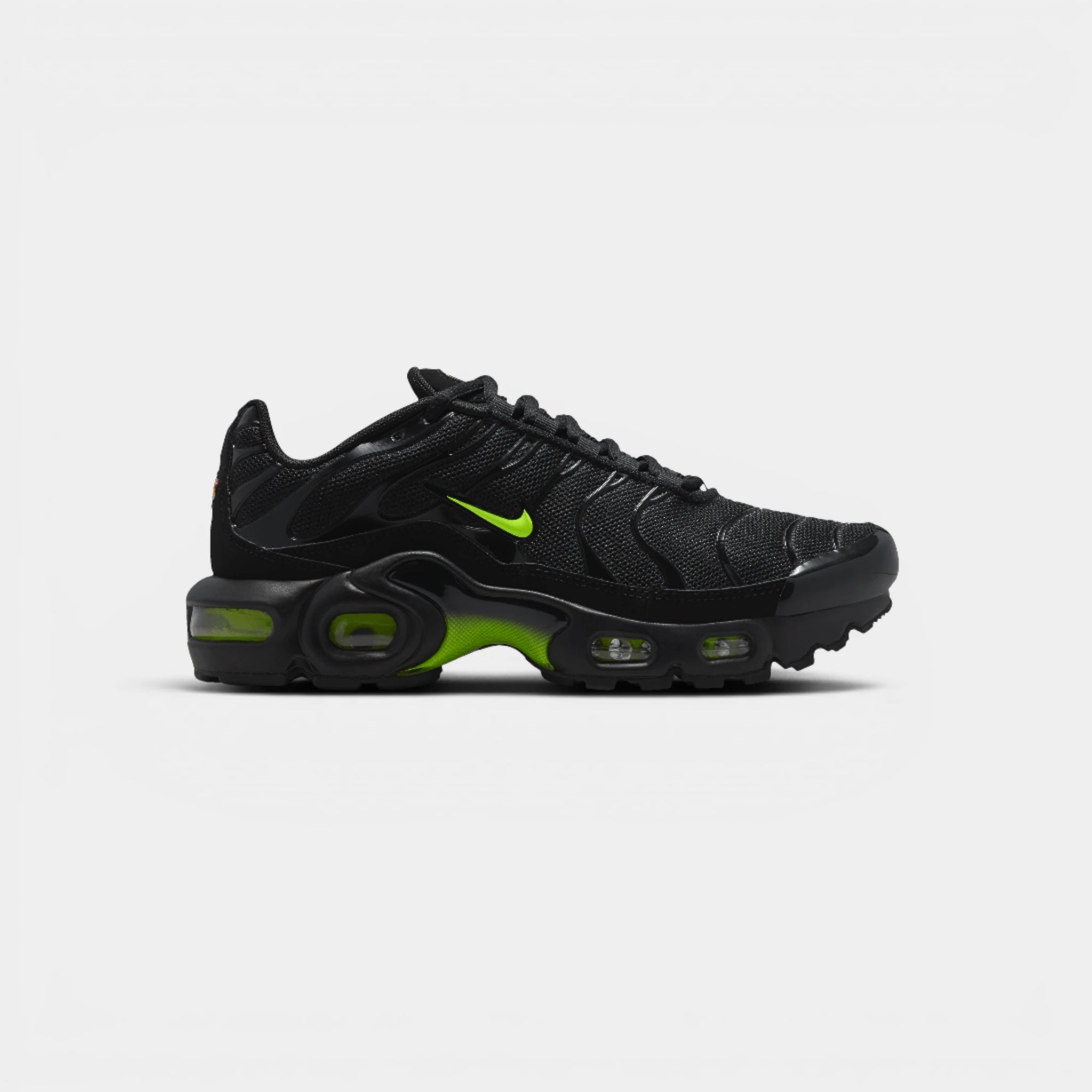 Nike Air Max Plus Older Kids' Shoes Black/Black/Volt Ice