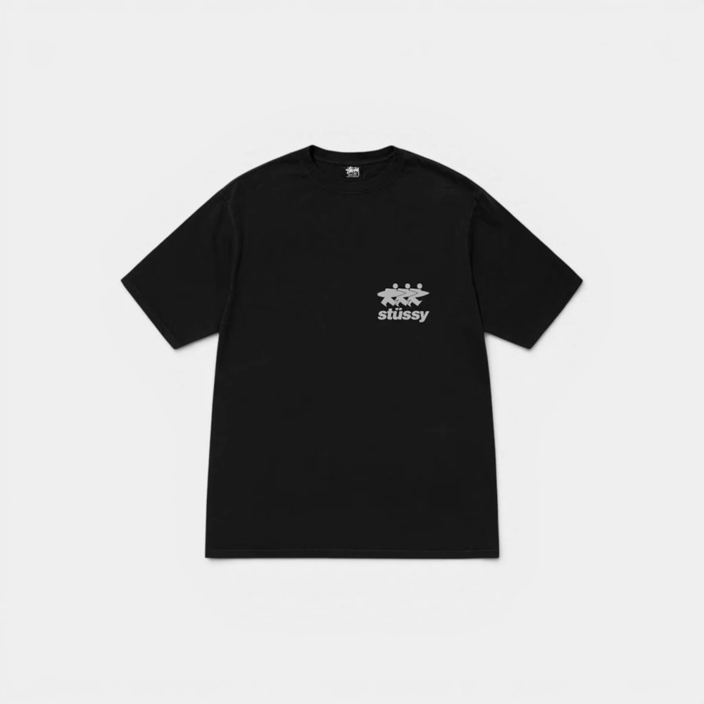 Stussy Surfwalk Pigment Dyed Tee Black