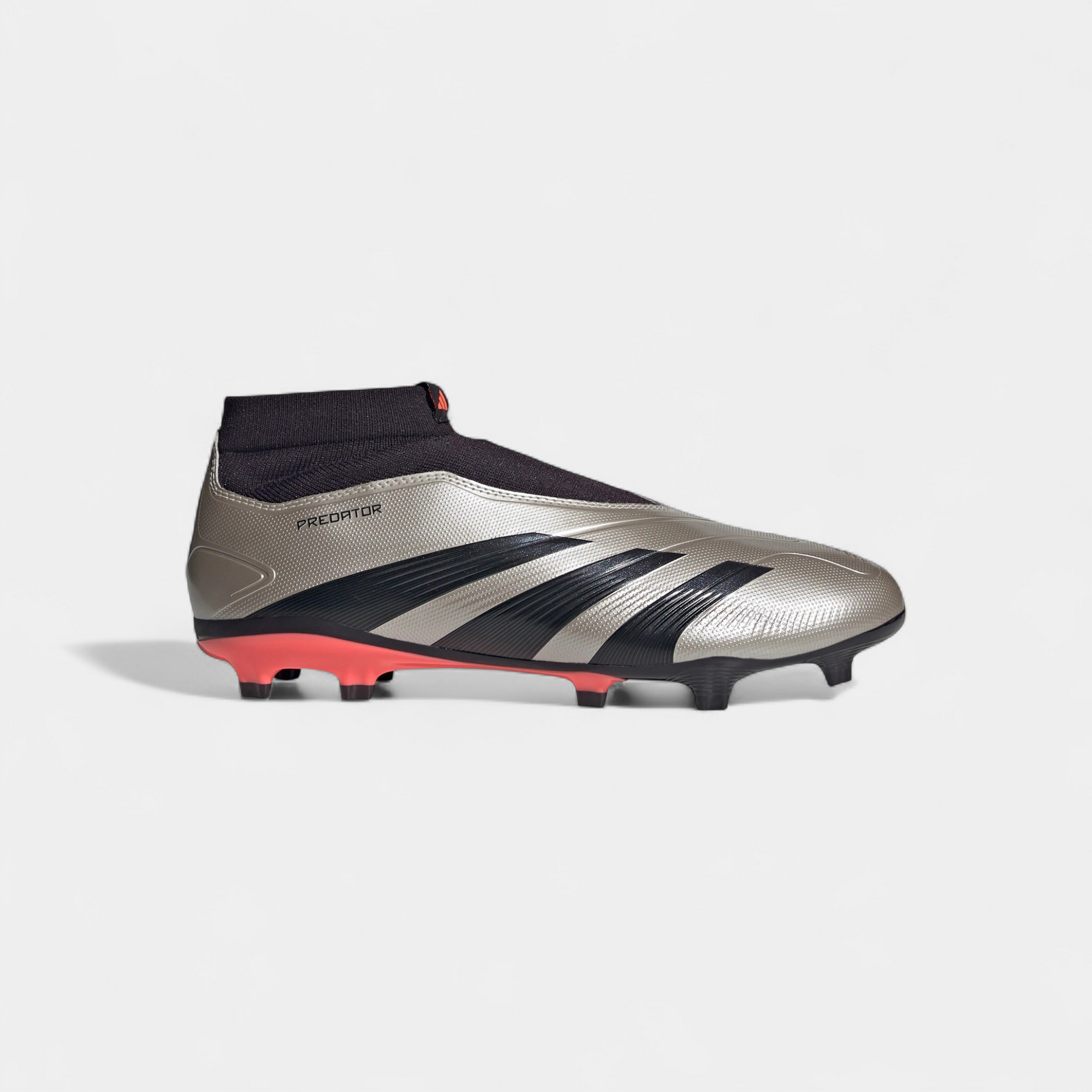 adidas Predator League Laceless FG Platinum Metallic Aurora Black Turbo