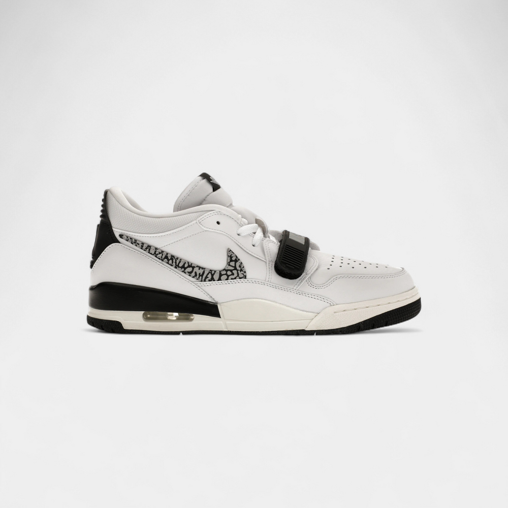 Jordan Legacy 312 Low White Black Elephant Swoosh