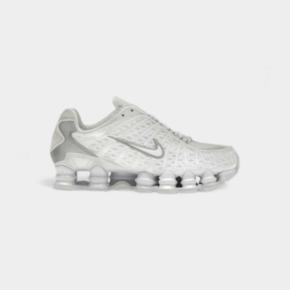 Nike Shox TL White Metallic Silver Max Orange (Women's)
