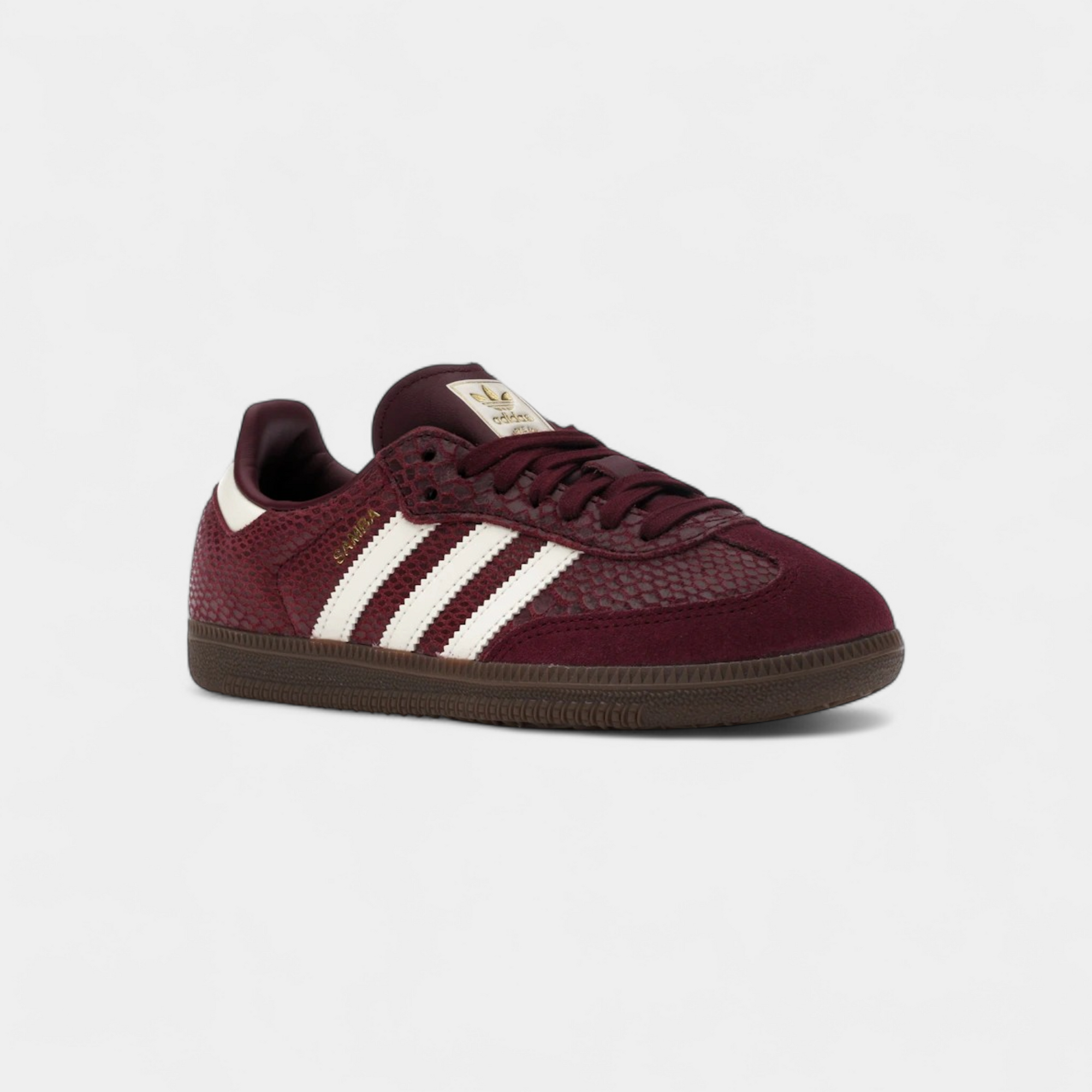 adidas Samba OG Snakeskin Maroon Cream White (Women's)