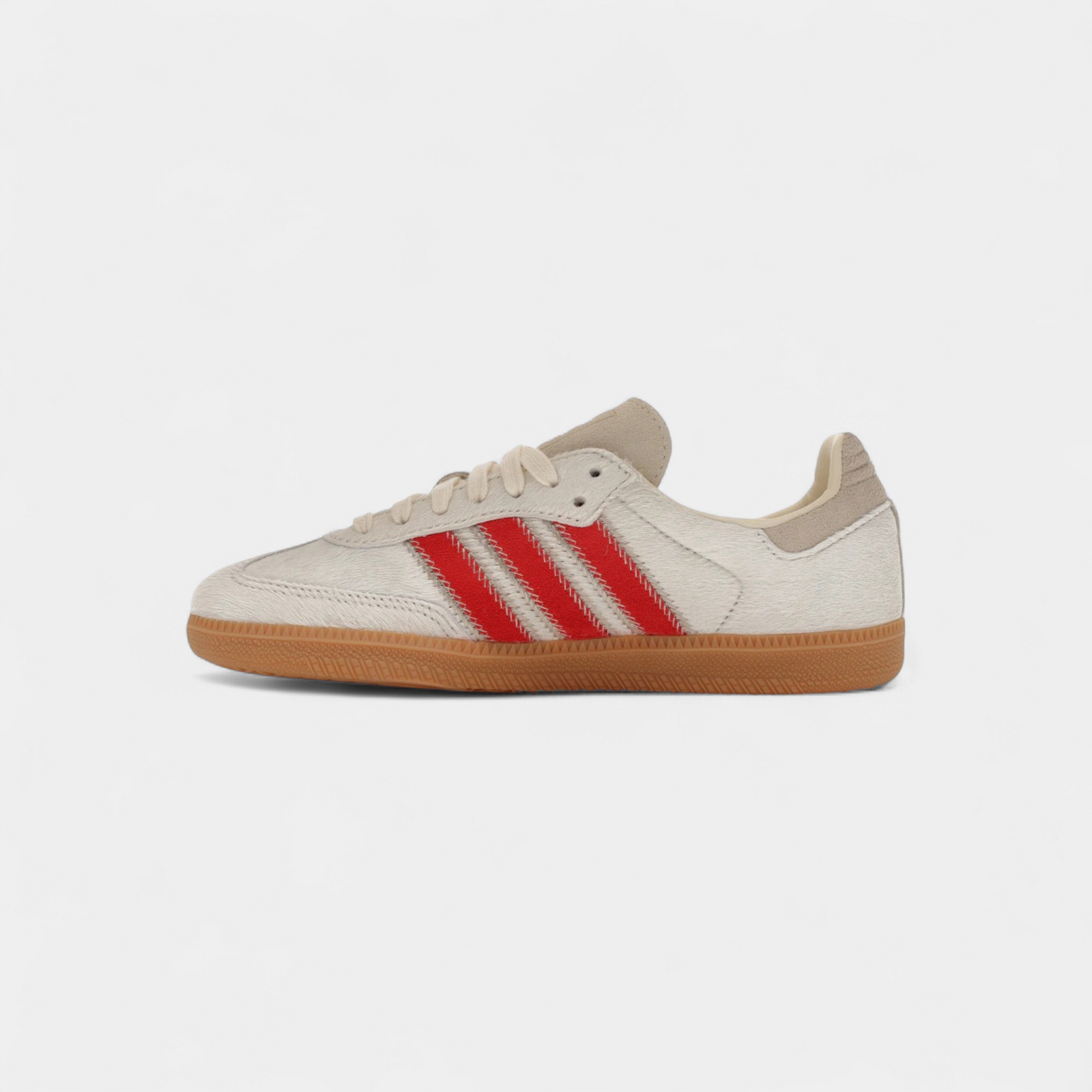 adidas Samba OG Pony Hair Wonder Beige Better Scarlet (Women's)