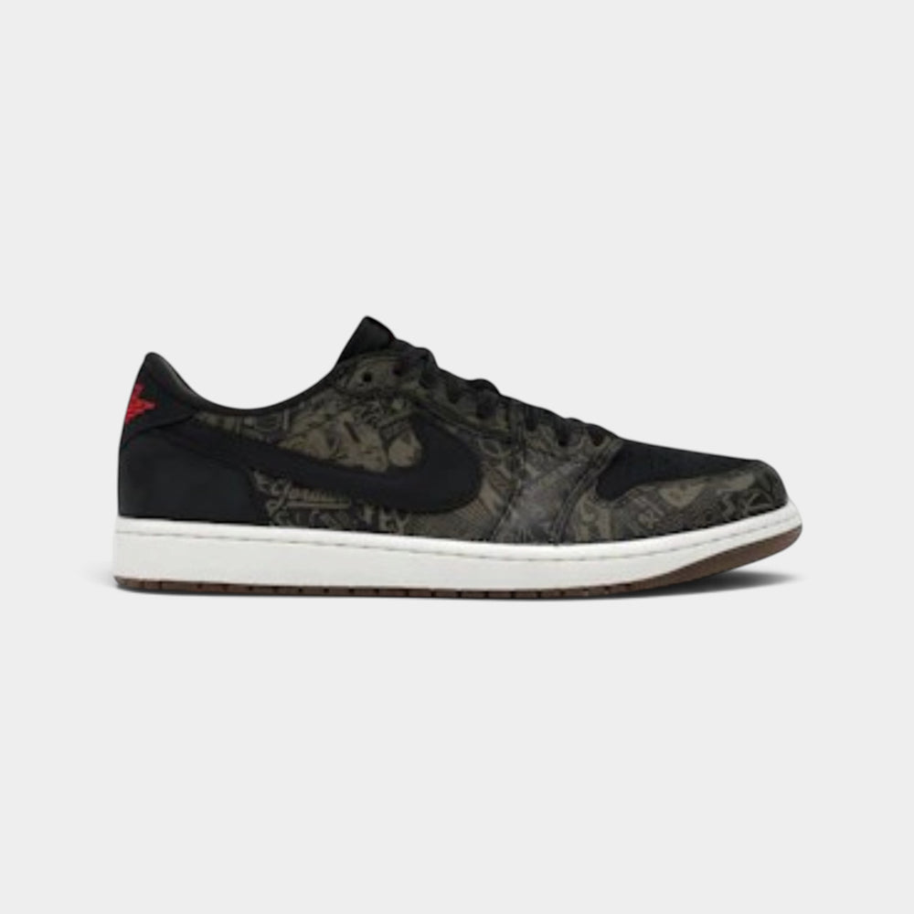 Jordan 1 Retro Low OG Laser Black University Red