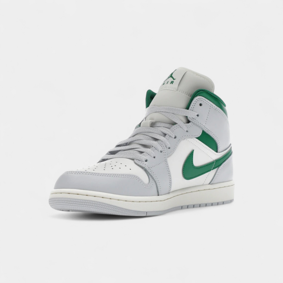 Jordan 1 Mid White Pure Platinum Pine Green
