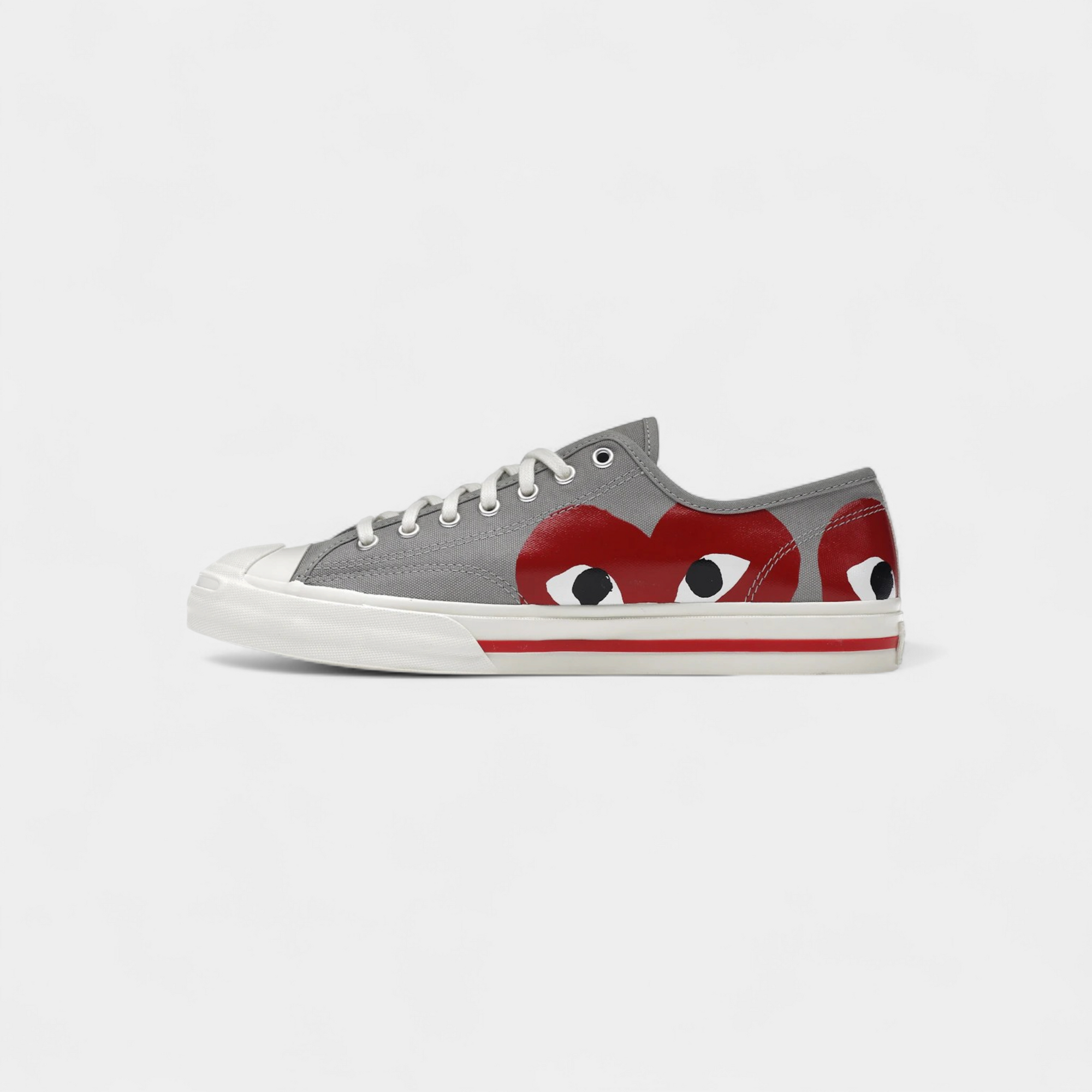 Converse Jack Purcell Comme des Garcons PLAY Grey Red