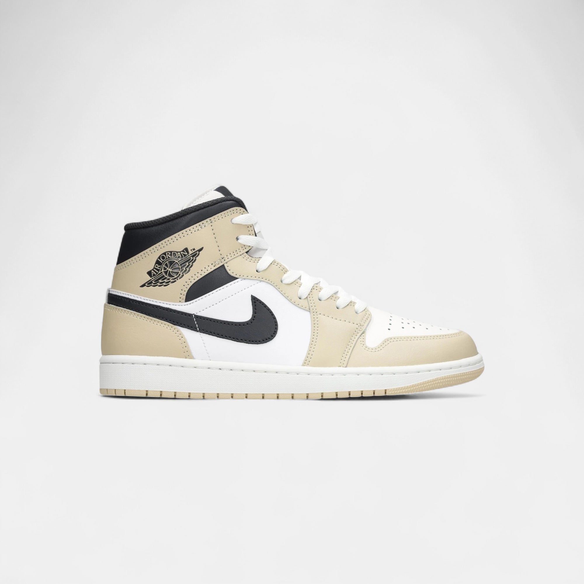 Jordan 1 Mid Summit White Off Noir Rattan