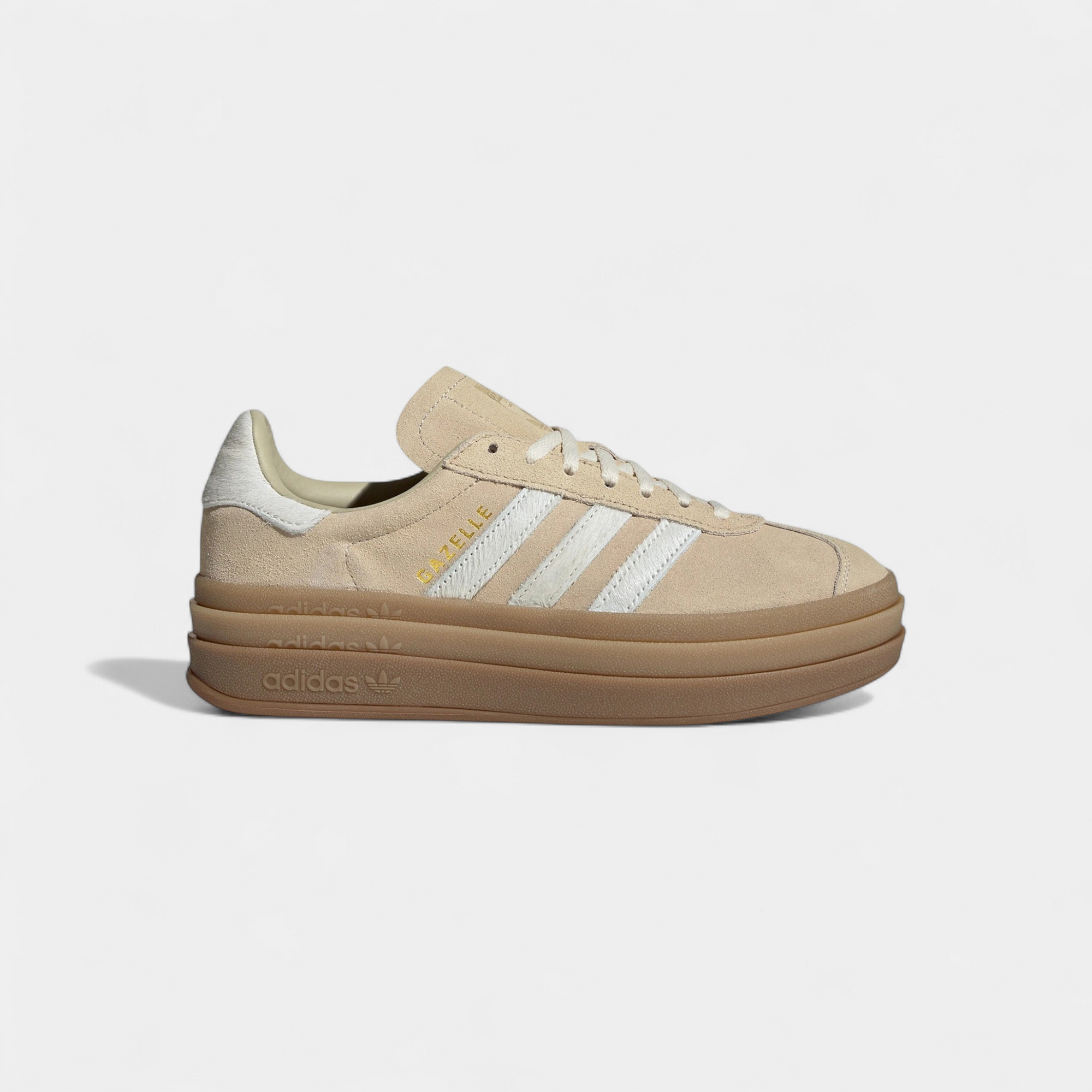 adidas Gazelle Bold Stone Khaki Cream White (Women's)