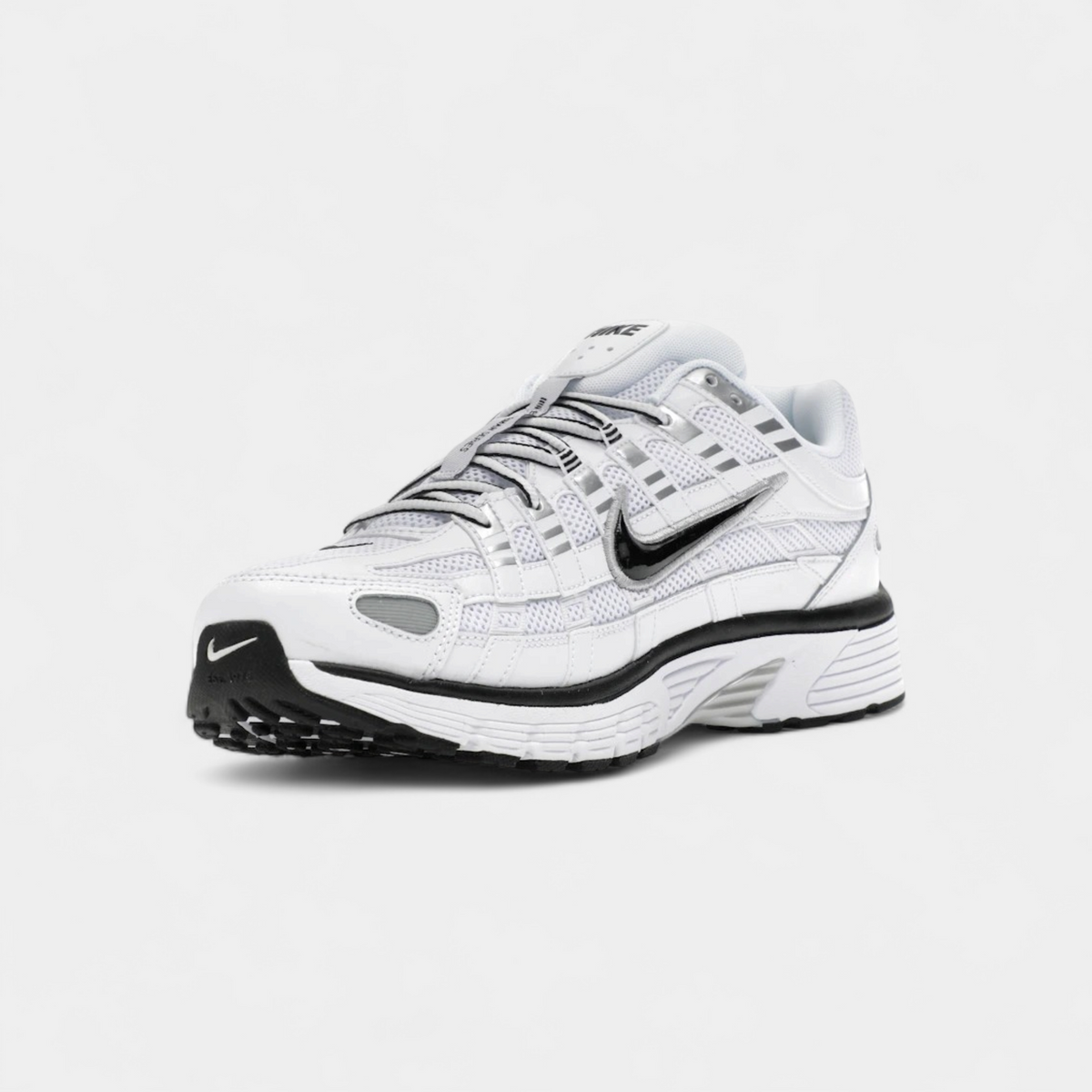 Nike P-6000 White Metallic Silver Black