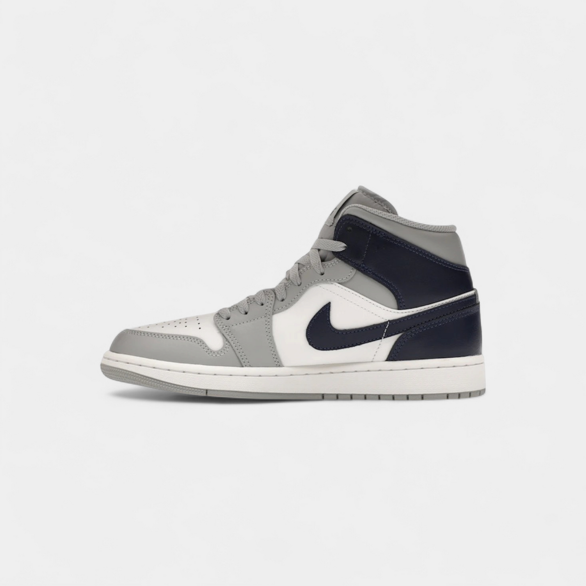 Jordan 1 Mid Wolf Grey Midnight Navy